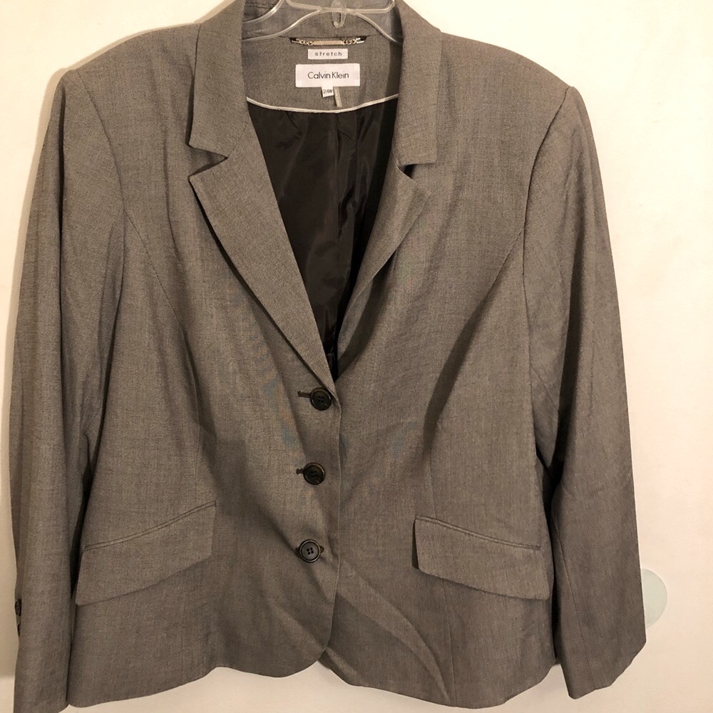 Calvin Klein stretch plus size blazer size 24W